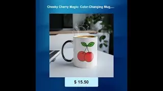 Cheeky Cherry Magic: Color-Changing Mug, Color Morphing Mug, 11oz