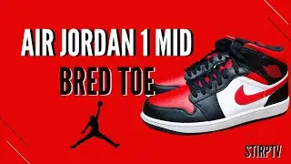 The Air Jordan 1 Mid Bred Toe Unboxing / Detailed Look
