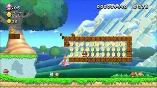 New Super Mario Bros U DELUXE Toadette   Peachette W1 1