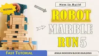 Jenga Tutorial #59: INSANE Jenga Robot Marble Run! 🤖(Design/Part-5) Wooden Blocks Building Ideas!