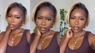 This is the Best HD Lace I've Ever Tried! Ombre Blonde Short Pixie Cut Wig | Easy Install!WowAfrican
