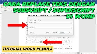 How to Replace Text with Subscript or Superscript in Word | Word Tutorial for Beginners