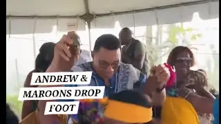 JAMAICAN PM DANCES ALONGSIDE CHIEF IN MAROON CELEBRATION.  BIG UP TO ST. THOMAS SCHOOL BUS CREW...