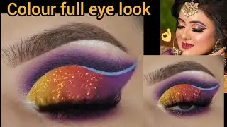 Colour full Dubble Cut Crease Eye Makeup Tutorial||Easy Method Se kre tough Dikhne wala Eye Makeup| 
