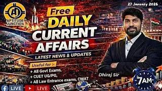 Daily News Hook: 27 Jan Daily Current Affairs 2026 | Best for MBA, LAW & Govt Exams