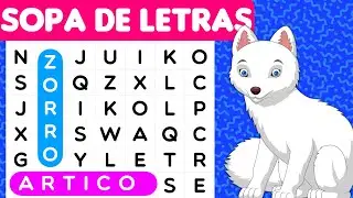 Encuentra el Nombre del Animal en la Sopa de Letras 🐼🐳 Juego de RAPIDEZ VISUAL y CONCENTRACIÓN