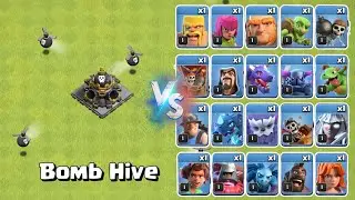 Bomb Hive vs Level 1 Troops | clash of clans