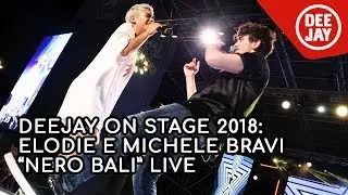Elodie e Michele Bravi sul palco di Deejay On Stage con 