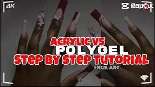 PT.2 POLYGEL VS ACRYLIC:  ACRYLIC FULL SET| RED & WHITE FRENCH TIPS| BLING NAIL| GIVEAWAY UPDATE❤️❄️