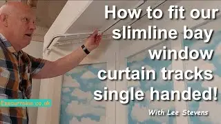 how to fit our slimline bay window curtain tracks single handed