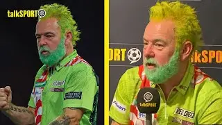 Peter Wright REACTS after his PDC World Championship win over Noa-Lynn van Leuven