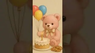 Teddy bear birthday 🥳🎉🎂#cuteteddy#funnyshorts #babyshorts #cuteanimal #cutepet #birdsounds#viralshor