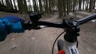 5 Year Old Tackles Llandegla Mountain Bike Skills Area. (POV)