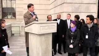 Boston Mayor Marty Walsh Speaks at the Museum of Fine Arts, Boston, on MLK Day