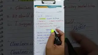 انكليزي  #فنون تطبيقية طريقة سهلة لحفظ انشاء النظافة