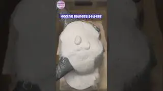 ASMR 🫣Too much laundry powder🧺 Clay-ish consistency🤭Big fail #shorts #sponge #dettol #laundrypaste