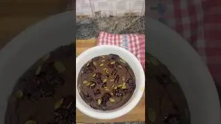 DOUBLE CHOCOLATE BAKED OATS! Breakfast options. #bakedoats #healthy #food #breakfast #brownie