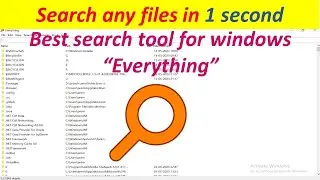 Best search tool for windows &ldquo;Everything