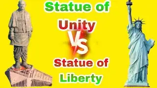 Statue of Unity Vs Statue of Liberty #shorts Comparison video #shortsfeed #trendingshorts