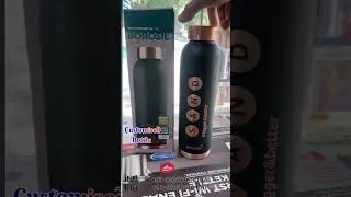 Borosil eco copper bottle with customized name print SAND NETWORK #bigger&better