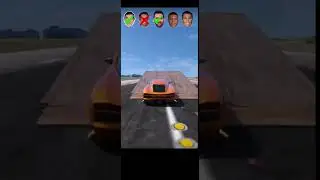 GTA 5. Car jump challenge. MR Bean VS ilon VS Ronaldo VS Mbappe VS Messi
