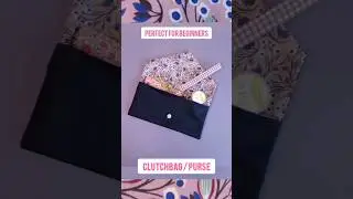 Easy clutch purse - make in 7 minutes!! Bag making #sewing #sewingtutorial #stitch #sewingshorts