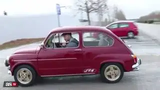 Sergio Ramos arriving to Real Madrid training in his custom FIAT 600