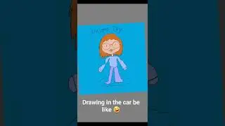 Drawing in the car be like🤣 #Drawing #timelapsedrawing