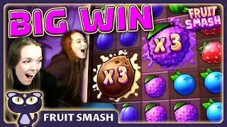 Free Spins on Fruit Smash! Our First BIG WIN Highlight!