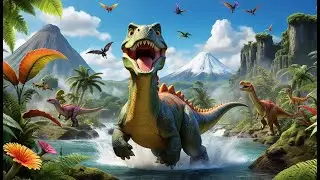 Row Row Your Dinosaur | Dino Boat Song for Kids | Fun Prehistoric Adventure Rhyme