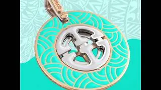 Maori Symbols &ndash; Enata Pendant - turquoise