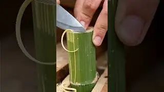 ASMR Bamboo Carving 🌿 Soothing Cutting Sounds | Relax & Focus