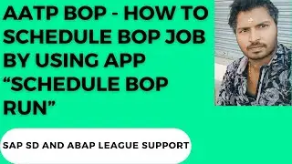 11. aATP BOP - как запланировать работу BOP с помощью приложения &laquo;SCHEDULE BOP RUN&raquo;