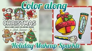 Holiday Makeup Sparkle - Easy Color Along - Jade Summer - Christmas - Bold and Easy