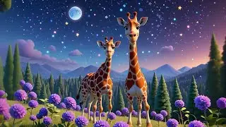 The Giraffe Who Painted the Moon 🦒🌙 | Magical Story for Kids | Creative Learning Adventure