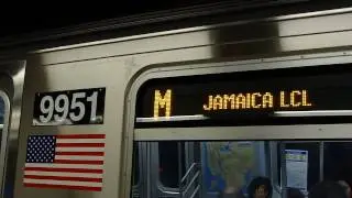 Metropolitan Avenue Bound R160A-1 M Train 9951-9954 & 9964-9967 @ Essex Street
