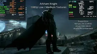 Nvidia GTX 960 - Linux Vs Windows: Arkham Knight Benchmark