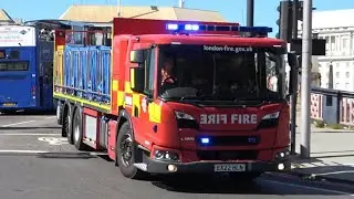 London Fire Brigade, H417 (Kingston) Heavy Distribution Unit, responding on driver training.