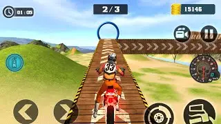Motocross Beach Bike Stunt Racing Games Level 1-6 Walkthrough - Best Android GamePlay