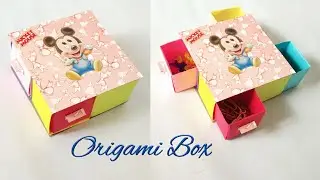 DiY Origami box | Secrete drawer box | Origami storage organizer box| Paper craft