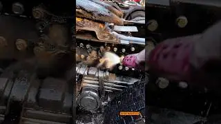 Pressure washing heavy equipment chassis: Extreme dirt removal ASMR journey #asmrcleaning