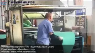 Kitchen cleaning sponge glue machine