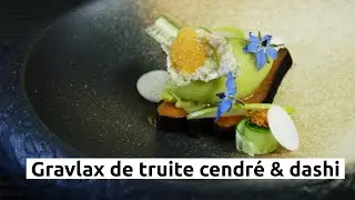 Gravlax de truite cendré & dashi