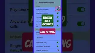 How to enable vibrate when Answered Call? #shortsfeed #trending #ytshorts