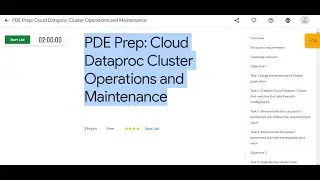 PDE Prep:  Cloud Dataproc Cluster Operations and Maintenance