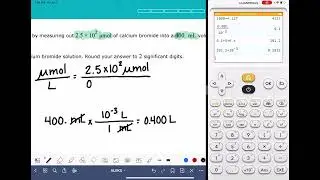 ALEKS: Calculating molarity using solute moles
