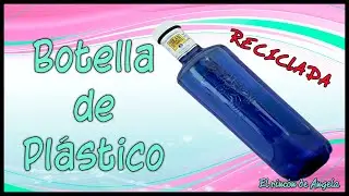 DECOUPAGE sobre botella de PLASTICO reciclada ▬ Diy manualidades