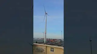 WindMill #Turbine #Antwerp #Belgium #PSABreakBulk #wind #Mariner #traveller #container #lifeatsea