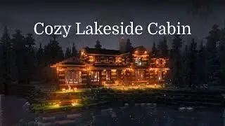 Minecraft Cozy Cabin Ambience | Relaxing lake sounds for sleep, study & relaxation - 5 Hours