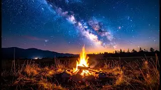 Midnight Solitude: Deep Ambient Piano & Soft Fire [4K]